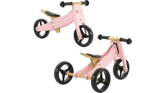 2Cycle 2 in 1 LoopfietsDriewieler - Houten Speelgoed 1 Jaar