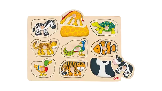 Goki 9-delige puzzel wat hoort waarbij