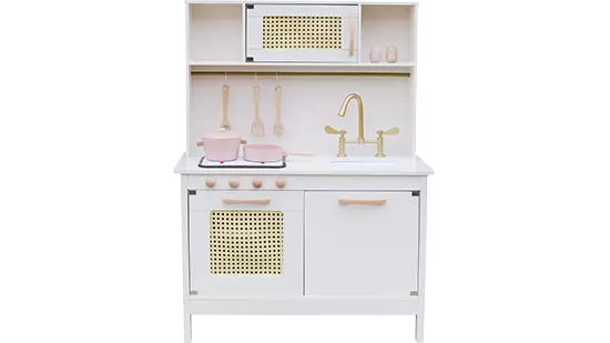 Houten Keuken Speelgoed - Speelkeuken - Kinderkeuken - Inclusief Keukengerei - Met Licht & Geluid - Wit