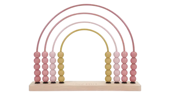 Little Dutch Houten Regenboog Telraam Pink