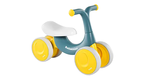 Bellettini Loopfiets - Speelgoed 1 jaar tm 3 jaar - Jongens en Meisjes - Voor binnen en buiten - Groen