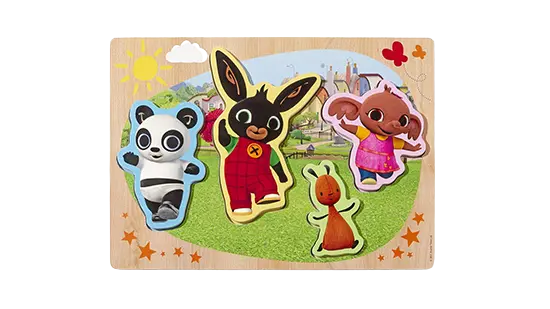 Bing houten puzzel met grote figuren