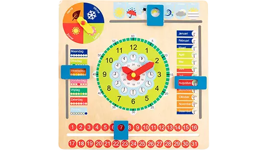 New Classic Toys Houten Kalenderklok