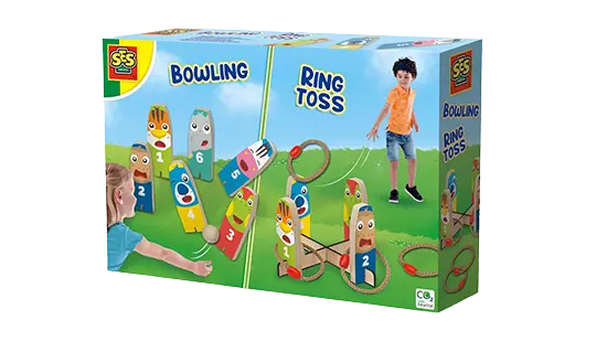 SES - Bowlen en ringgooien - 2-in-1 spellen