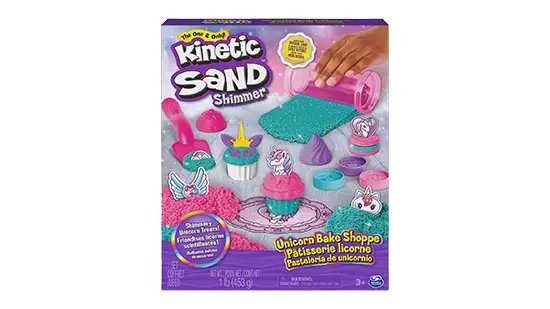 Kinetic Sand Shimmer - Speelzand - Eenhoorn Bakkerij Set