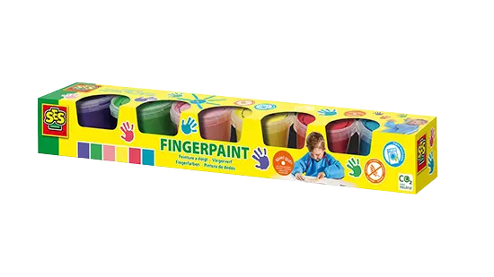 SES - Vingerverf 6 kleuren - mengbaar - makkelijk uitwasbaar
