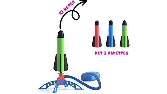 Tozy Speelgoed Raket - Inclusief 3 raketten