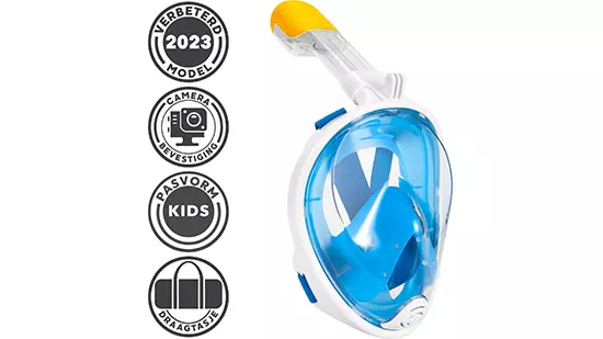Gadgy Snorkelmasker voor kinderen - Snorkelset Blauw