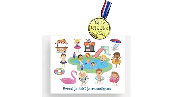Zwemdiploma cadeautje - zwemdiploma gehaald
